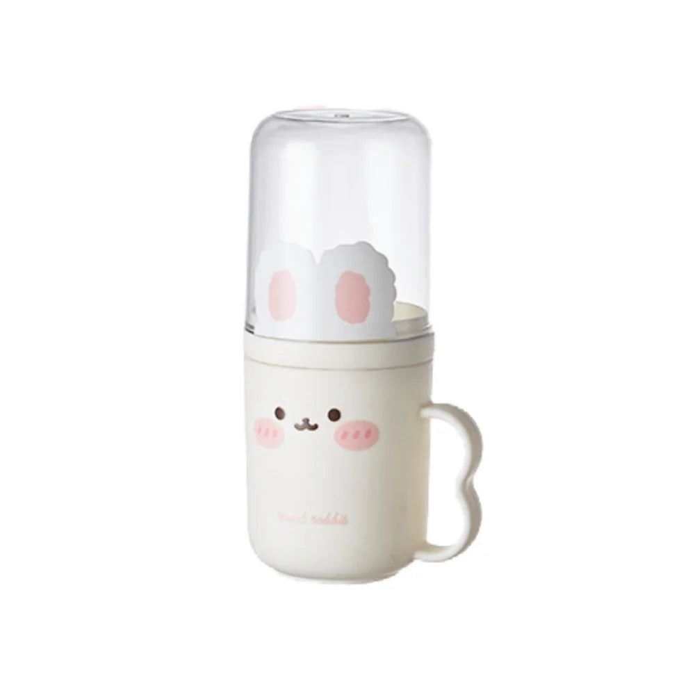 Cute Cartoon Toothbrush Storage Box Portable Mouthwash Cup Plastic Wash Cup for Travel