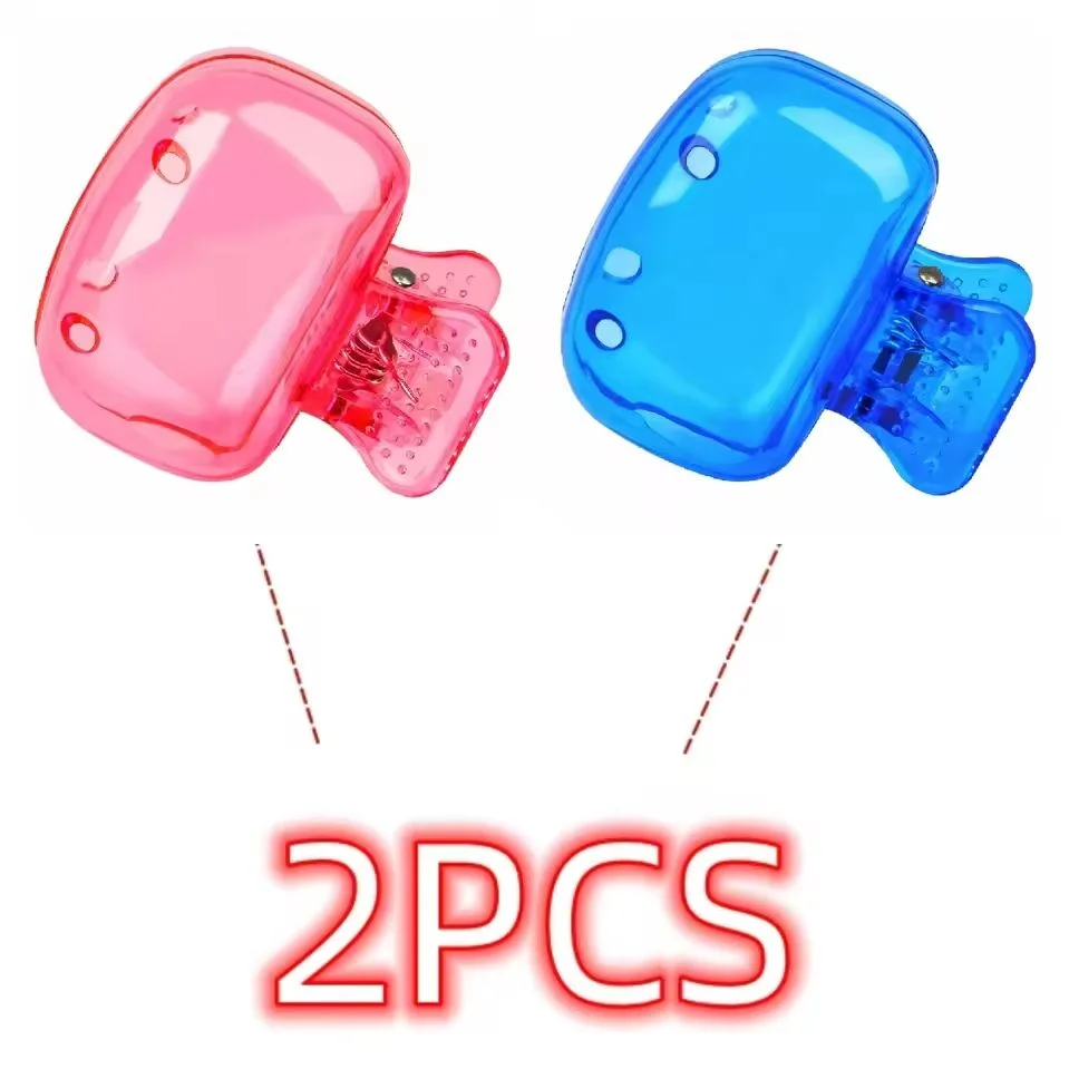 2 Pcs Toothbrush Head Covers - Travel Protector Cap Case, Color Combo Clip for Household & Camping, Durable Plastic Portable