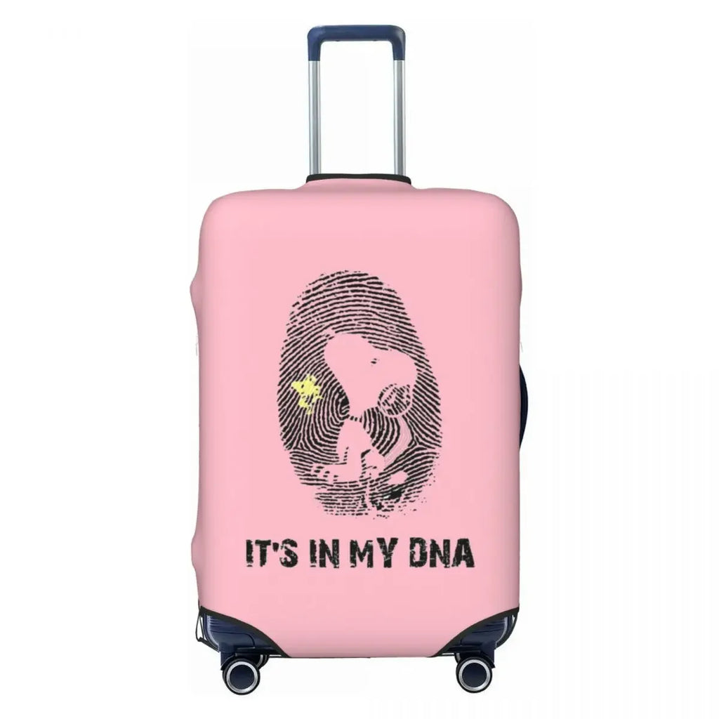 Premium Cute Dogs Printed Luggage Cover High Elasticity 18-32 Inch Luggage Dust Resistant Anti-Scratch Washable Travel Cover