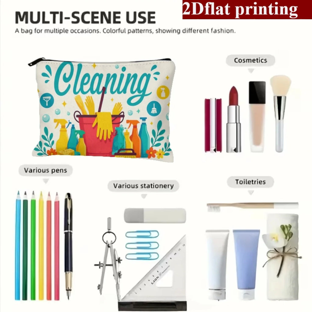 Printed storage bags are suitable for various household storage needs, including cosmetics, medicines, stationery, and hair clip