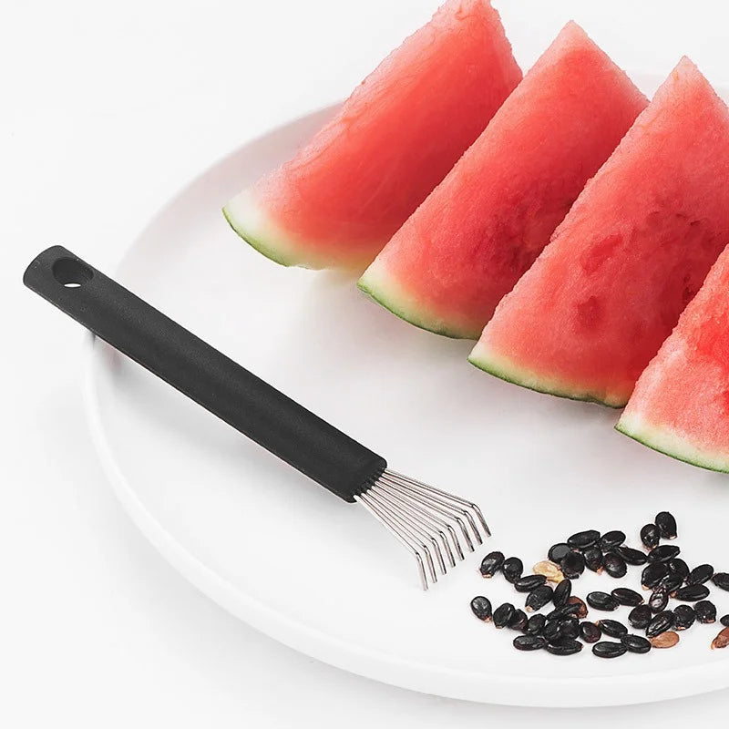 JUSTINLAU Portable Watermelon Seed Remover Stainless Steel Fruit Divider Manual Watermelon Seeding Fruit Digging Kitchen Gadget