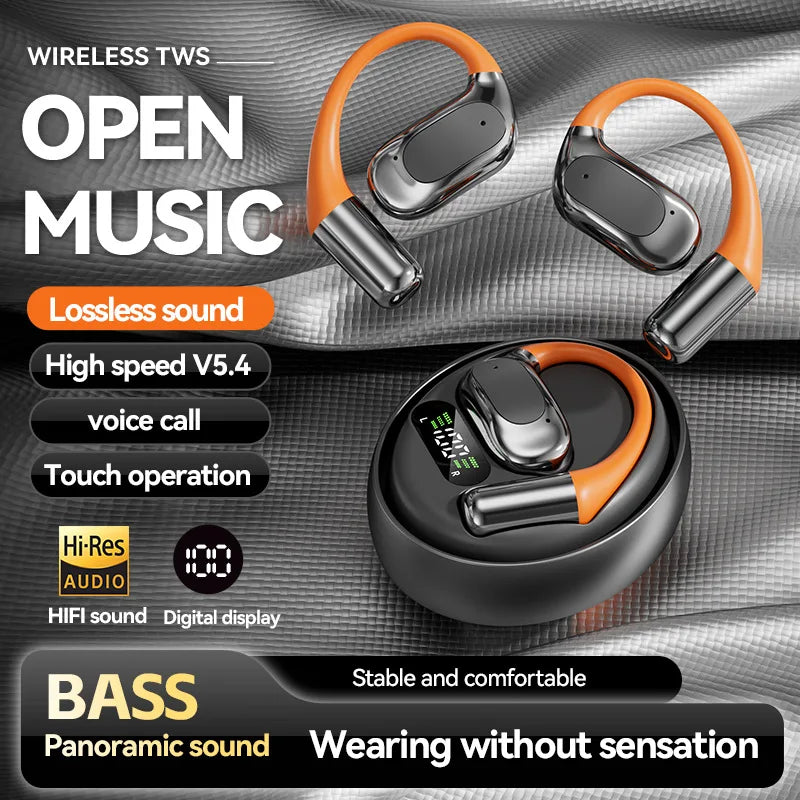 M113 Bluetooth headphones are wireless over-ear type with open and non-in-ear air conduction, specifically designed for sports