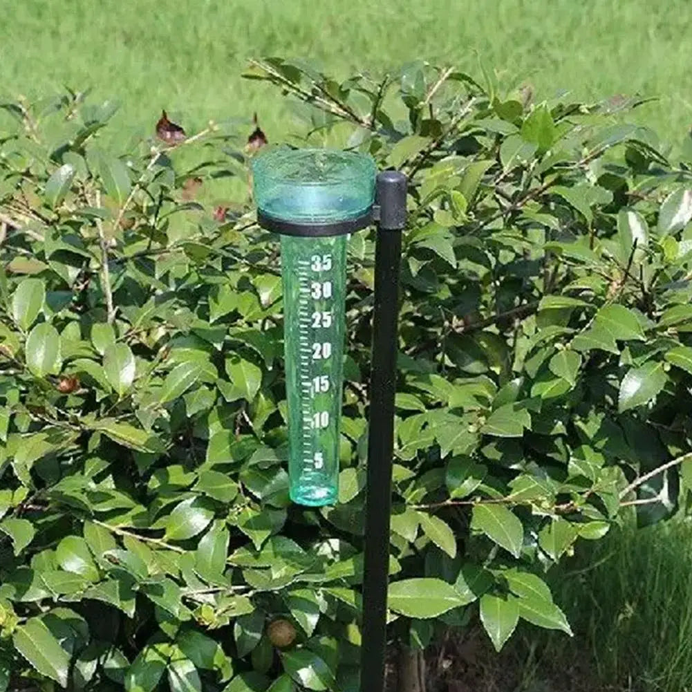 35mm Rain Gauge Clear Polystyrene Rainfall Meter Outdoor Garden Yard Ground Spike Stake Scale Weather Precision Measurement Tool