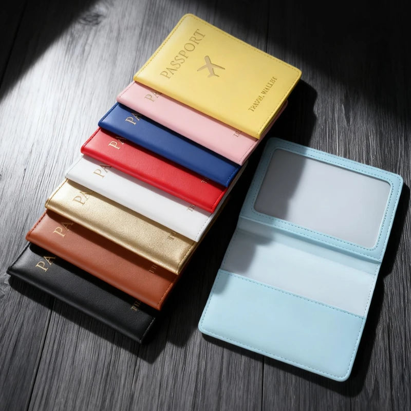 Fashion Leather Passport Holder Travel Wallet for Women Men Simple Wedding Gift Card Cover Hot Sale