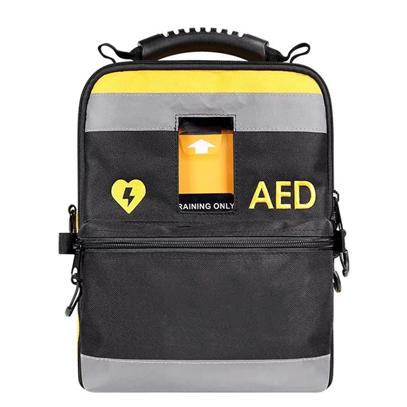 Empty AED Defibrillator Backpack First Aid Kit Portable Medical Instrument Storage Bag Emergency Rescue Kit for AED120MC