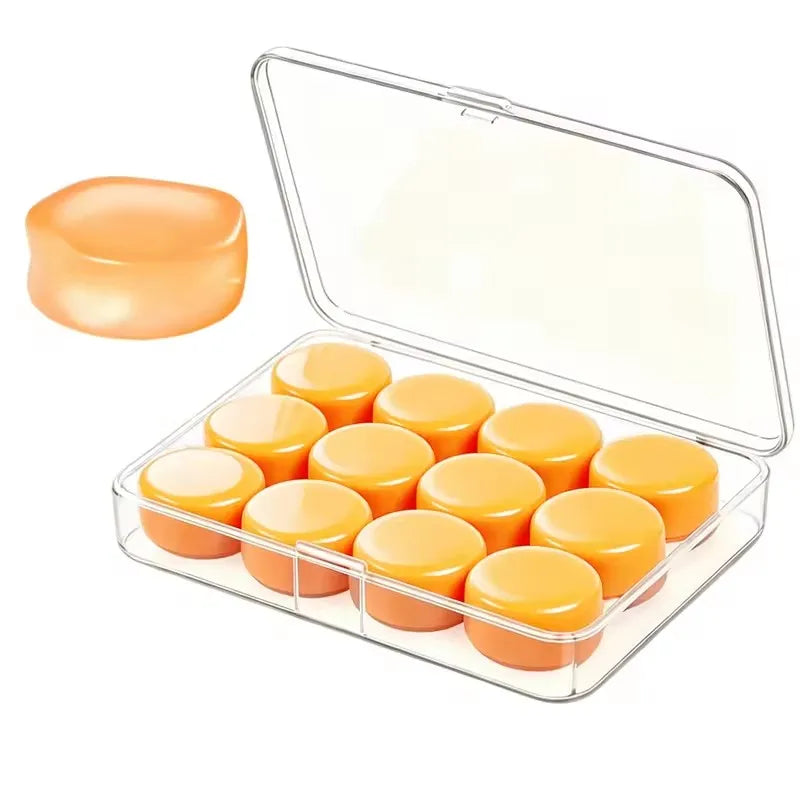 Soft Silicone Earplugs Wax Ear Plugs Reusable Noise Cancelling Gel Ear Plugs Waterproof Earbuds for Sleeping Flying Swimming