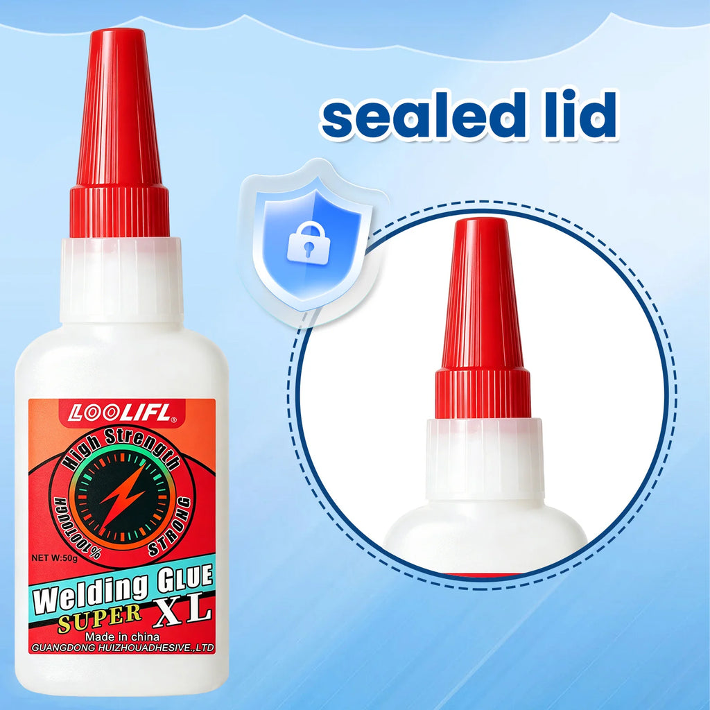 LOOLIFL 50g Oily Welding Super Glue Flexible Waterproof DIY Handcraft Adhesive for Leather Plastic Shoe Model Handmade Repair