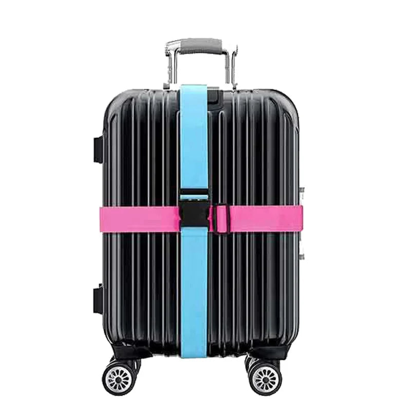 Straight Shaped Luggage Straps for Suitcase, Polyester Luggage Belt with Adjustable Release Buckle Travel Accessory