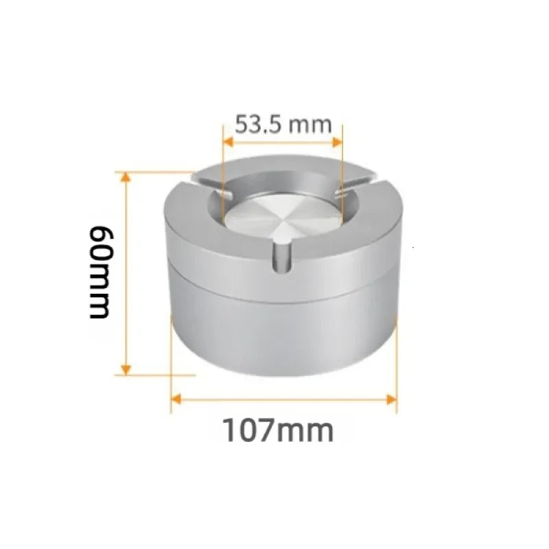 Cool Premium Feel Mechanical Rotating Ashtray with Lid Ash Tray for Smoking Accessories Home Car Gift for Boyfriend