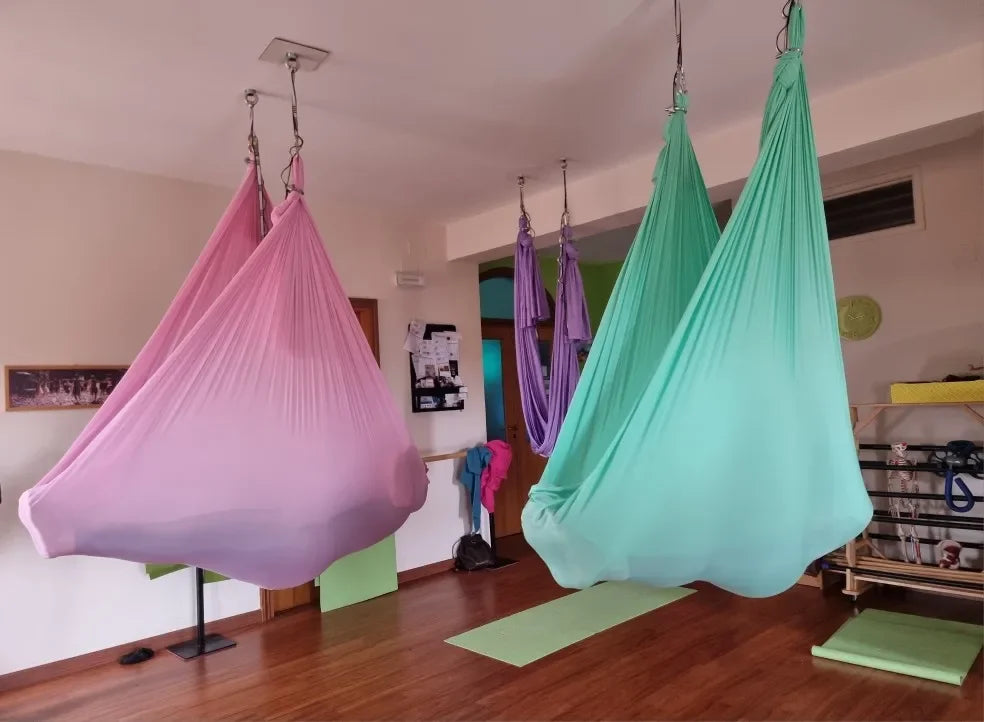 Aerial Yoga Hammock Fabric Flying Swing Trapeze Silk Anti-Gravity Inversion Air Traction Touch Device Meditation Mat 1-9m choice
