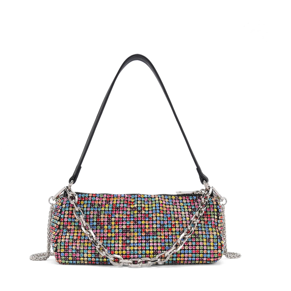 Rhinestone chain bag Internet celebrity fashion portable small square bag shoulder messenger women's bag handbag