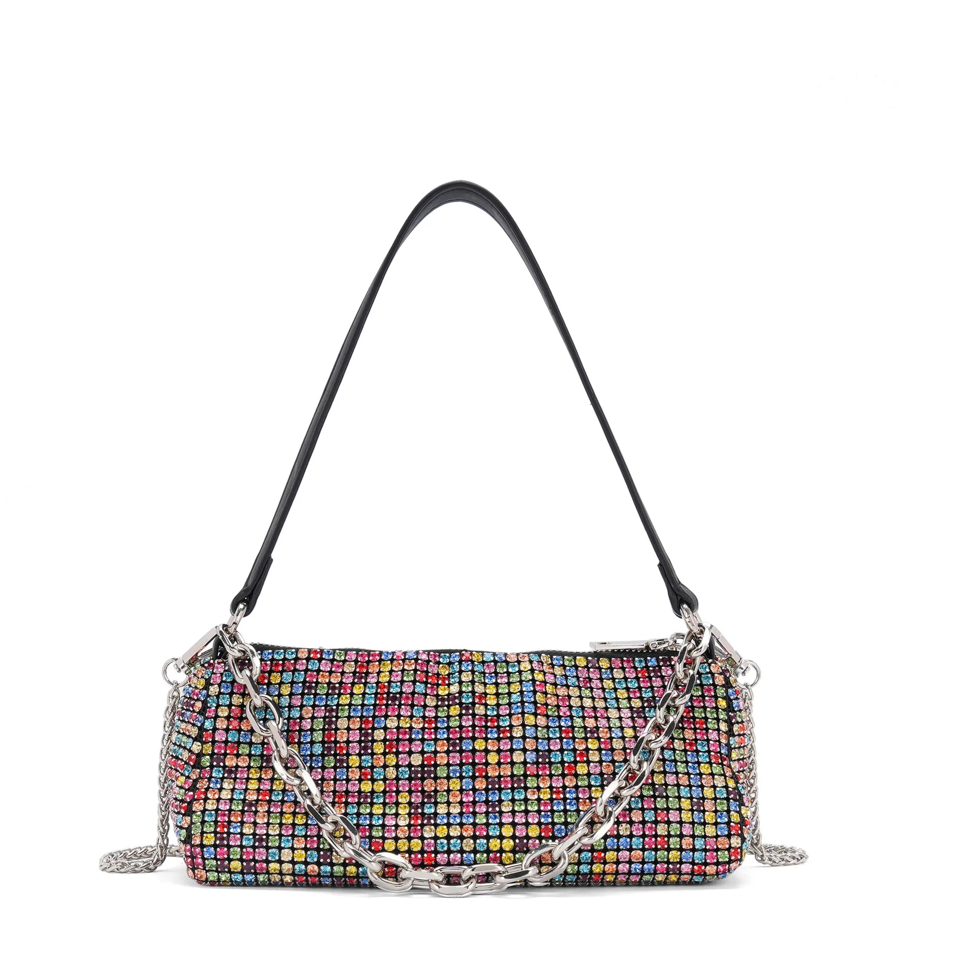 Rhinestone chain bag Internet celebrity fashion portable small square bag shoulder messenger women's bag handbag