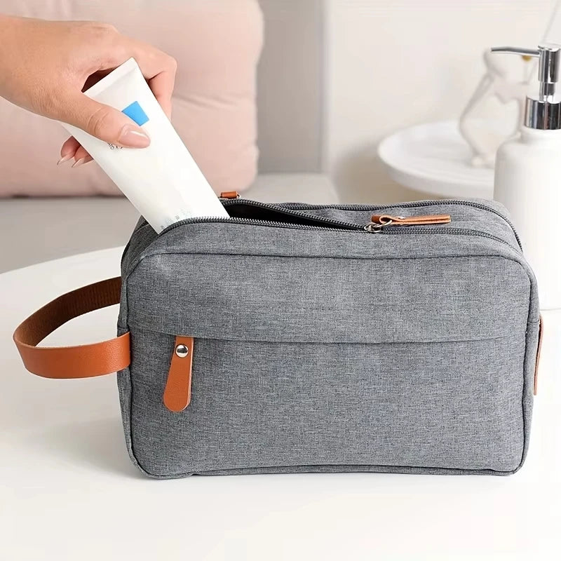 Large Capacity Portable Makeup Bag Cationic Travel Storage Bag Divided Toiletry Bag Handheld Storage Solution