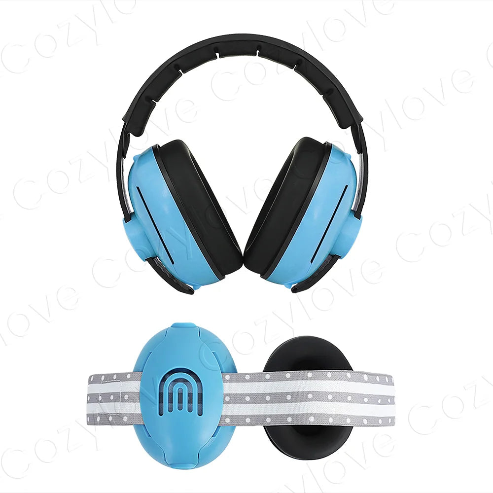 2-in-1 Adjustable Baby Kids Noise Cancelling Earmuffs, Dual Stage Convertible Infant Sound Proof Earmuffs for Newborn to Toddler
