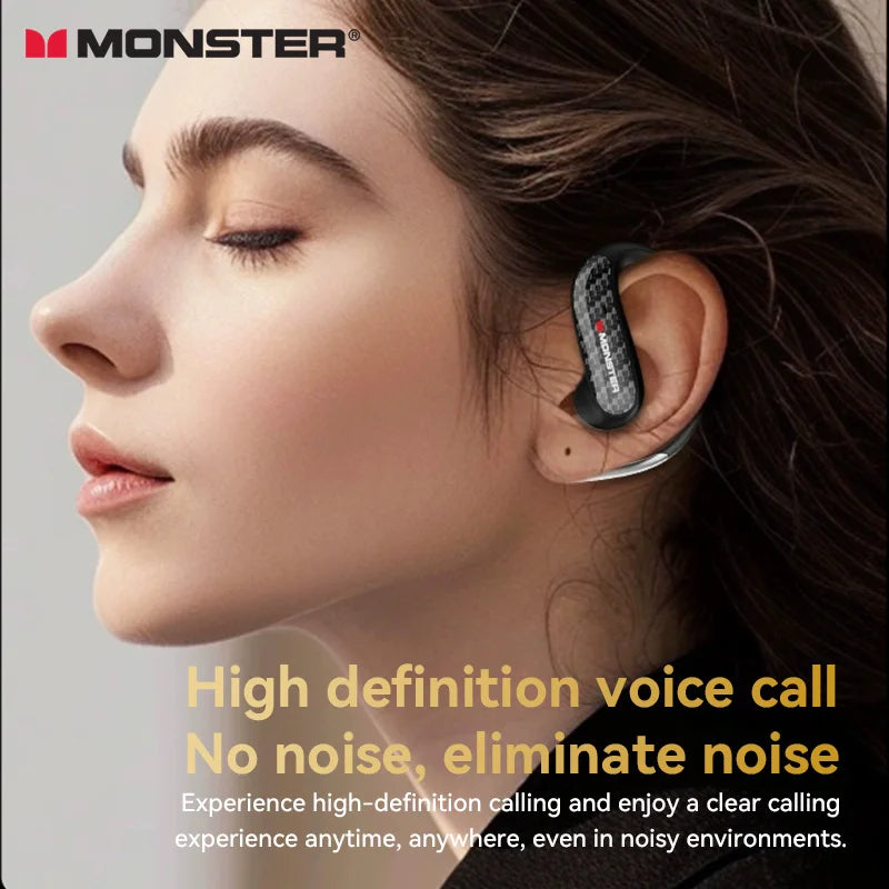 Monster MQO37 TWS Bluetooth 6.0 Sports Noise Reduction Headphones HiFi Stereo Music Gaming Earphones HD Call Headphones With Mic