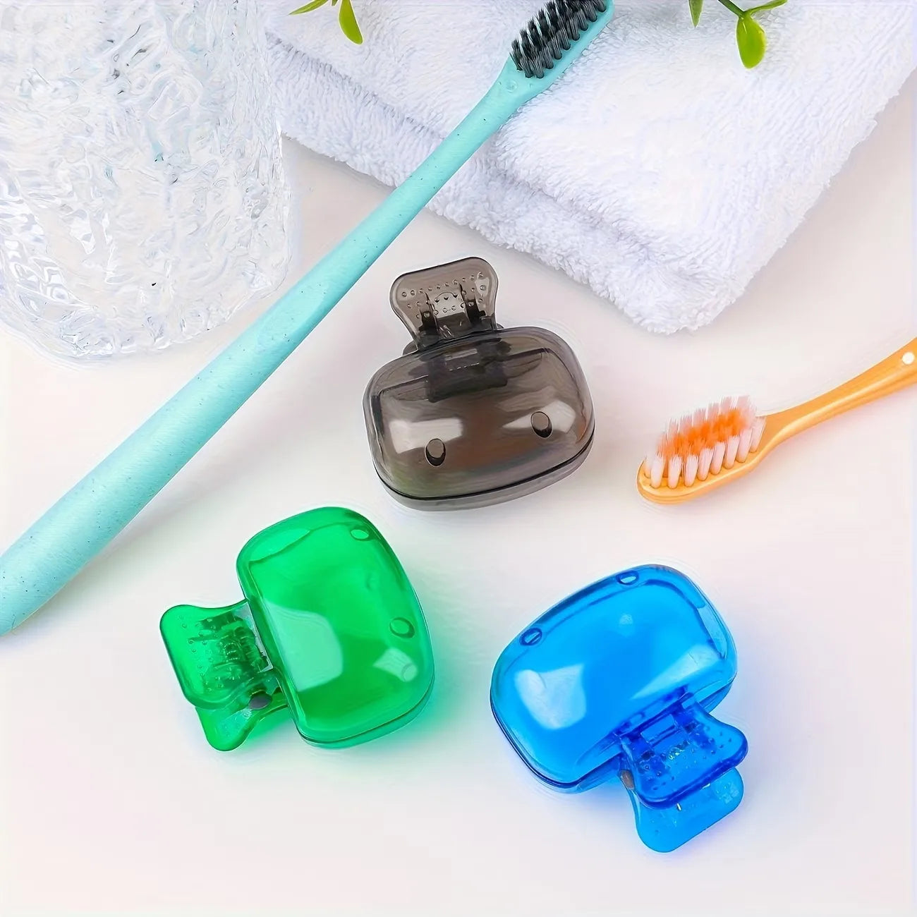 6-Piece Portable Toothbrush Cover with Easy to Open and Close Storage Box, Suitable for Both Home and Travel