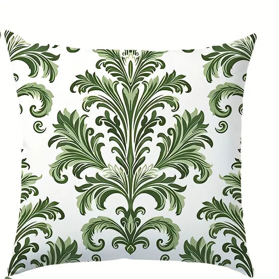 Mondrian green tone, forest style Double-sided Printed pillow cover Short plush Suitable living rooms sofas throw cushion cover