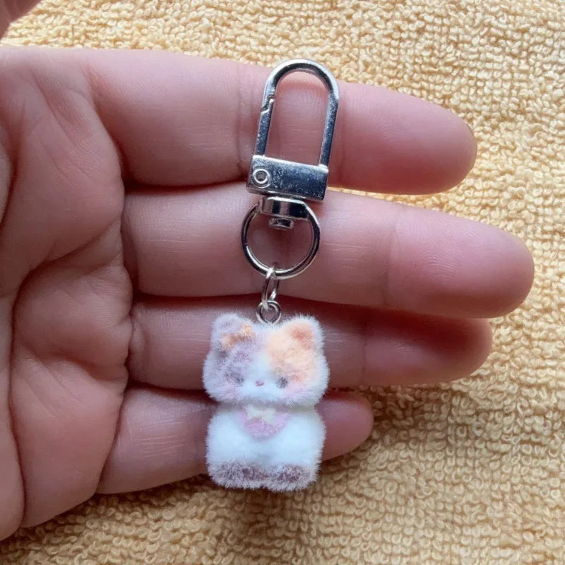 6pcs resin plush cute three-dimensional cat earrings, cat accessories wholesale, versatile jewelry materials