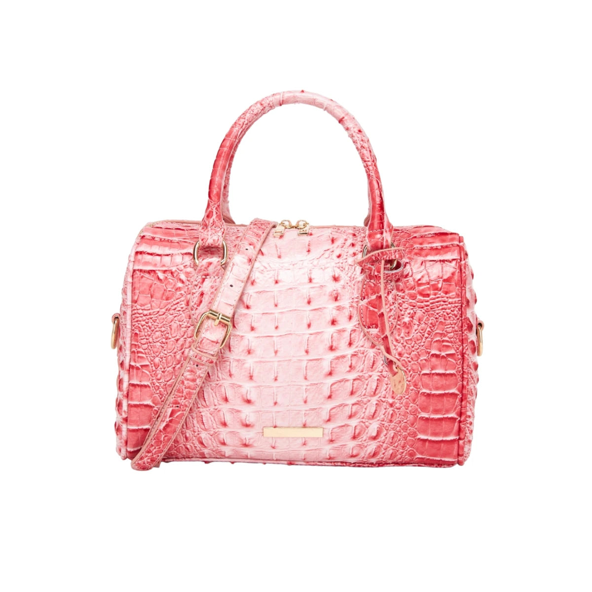 Gradient Embossed Duffle Bag Top-Handle Satchel with Detachable Strap, Casual Boston Style Crossbody Bag for Travel, Daily Commute, Weekend Getaway, Lightweight Multi-Purpose Tote Bag for Women Outdoor Activities
