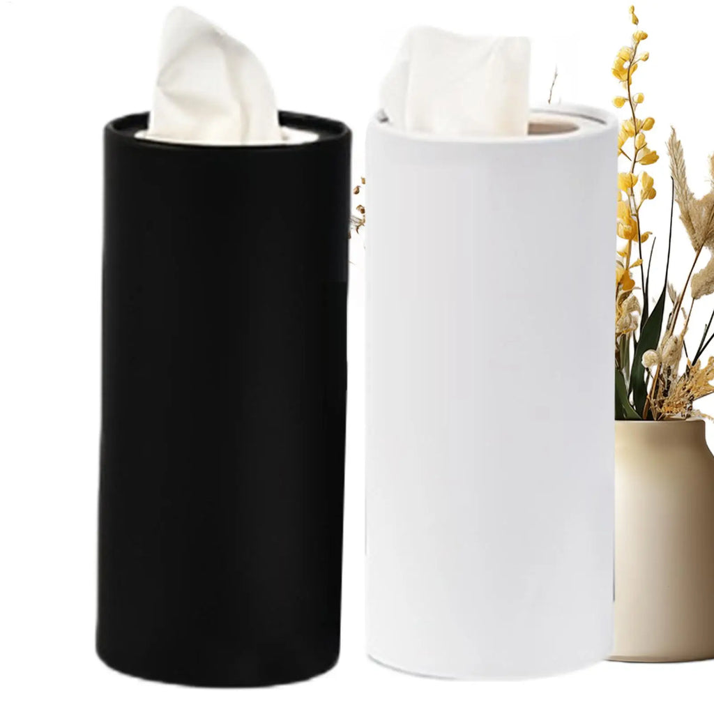2pcs Multifunction Car Tissue Box Cup Holder Tissue Holder Car Tissues Cylinder Round Tube Tissue Container Compact Tissues Box