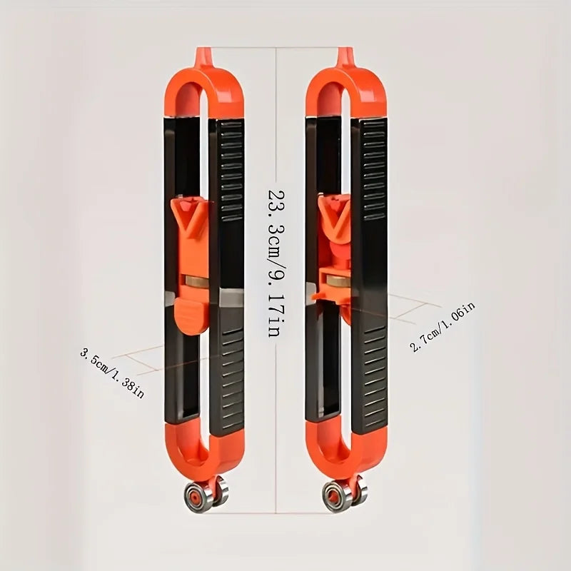 Precision Woodworking Tool Set with Locking Mechanism - Adjustable Irregular Curve and Contour Marking Ruler