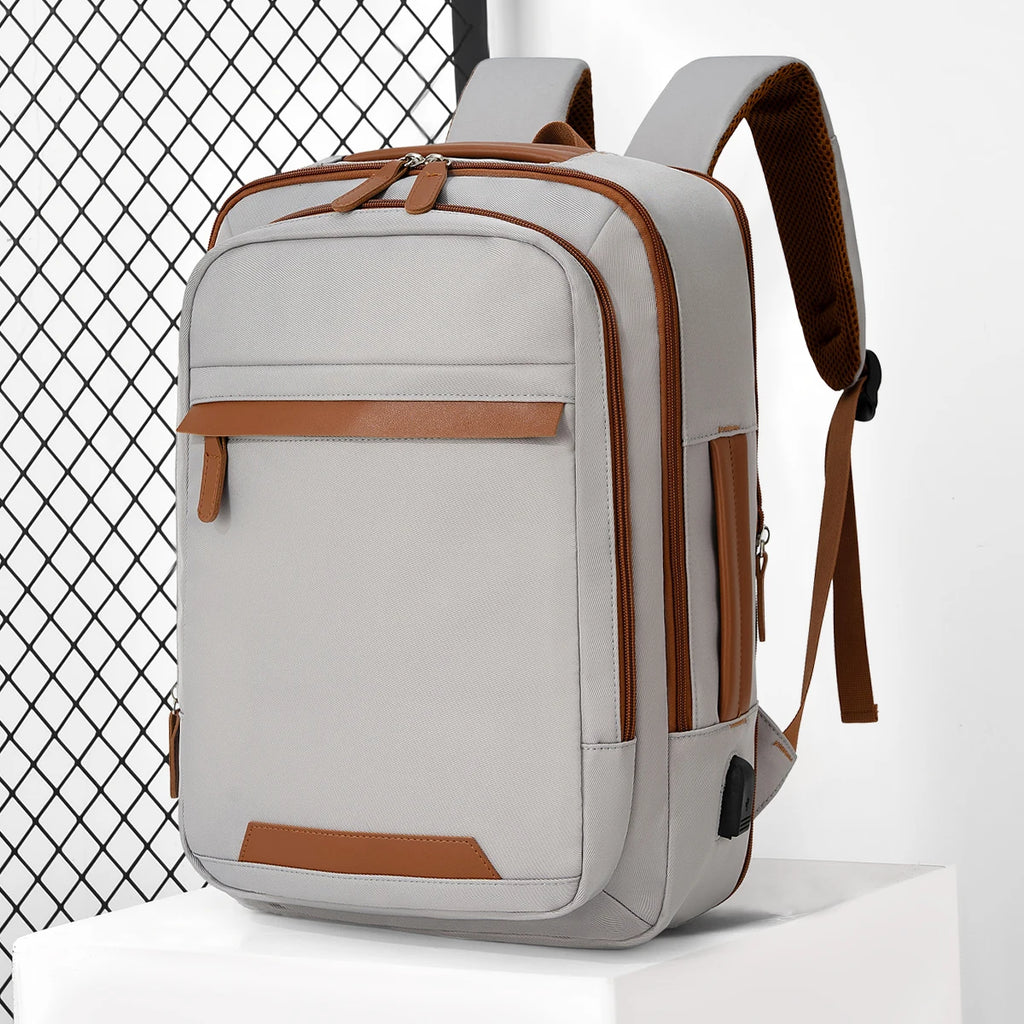 High-Quality USB Rechargeable Backpack Men's Waterproof Bag Large Laptop Backpack Unisex School Bag Youth Backpack