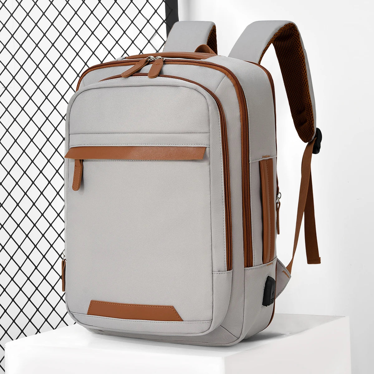 High-Quality USB Rechargeable Backpack Men's Waterproof Bag Large Laptop Backpack Unisex School Bag Youth Backpack