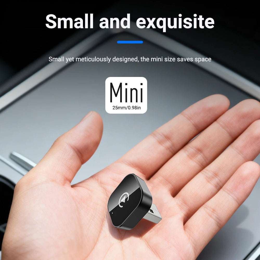 2IN1 Wireless CarPlay Android Auto USB Adapter Mini Dongle Smart Box Plug Play For VW Toyota Nissan Honda Ford Benz Mazda