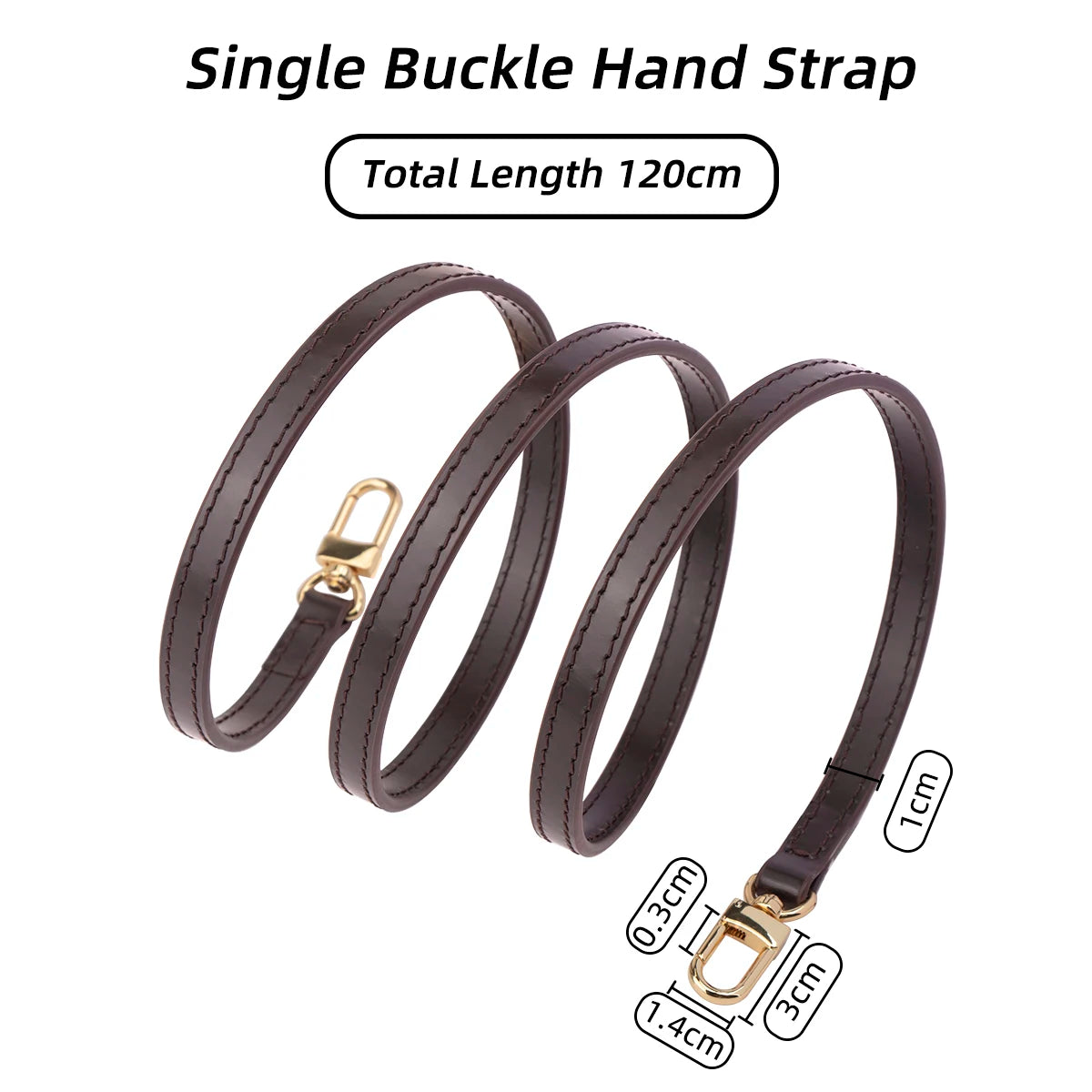 CRAZYSMITH Bag Strap for LV Pochette Acceessories Bags 100% Genuine Leather Shoulder Straps Handbag Belt Replacement Purse Strap