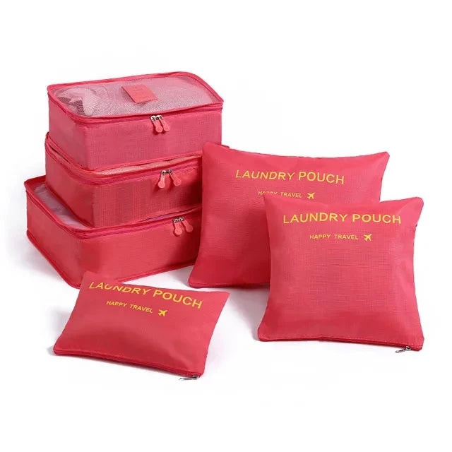 6/7PCS Set Travel Organizer Storage Bags Multifunction Packing Cube Bag For Clothes Tidy Portable Wardrobe Suitcase Pouch Case