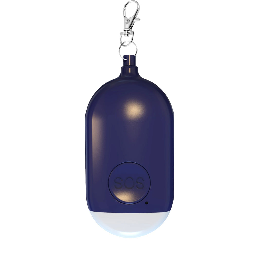 Rechargeable Self Defense Keychain Alarm 130dB Loud Emergency Personal Siren with Flashing Strobe Light SOS Safety Alert Device