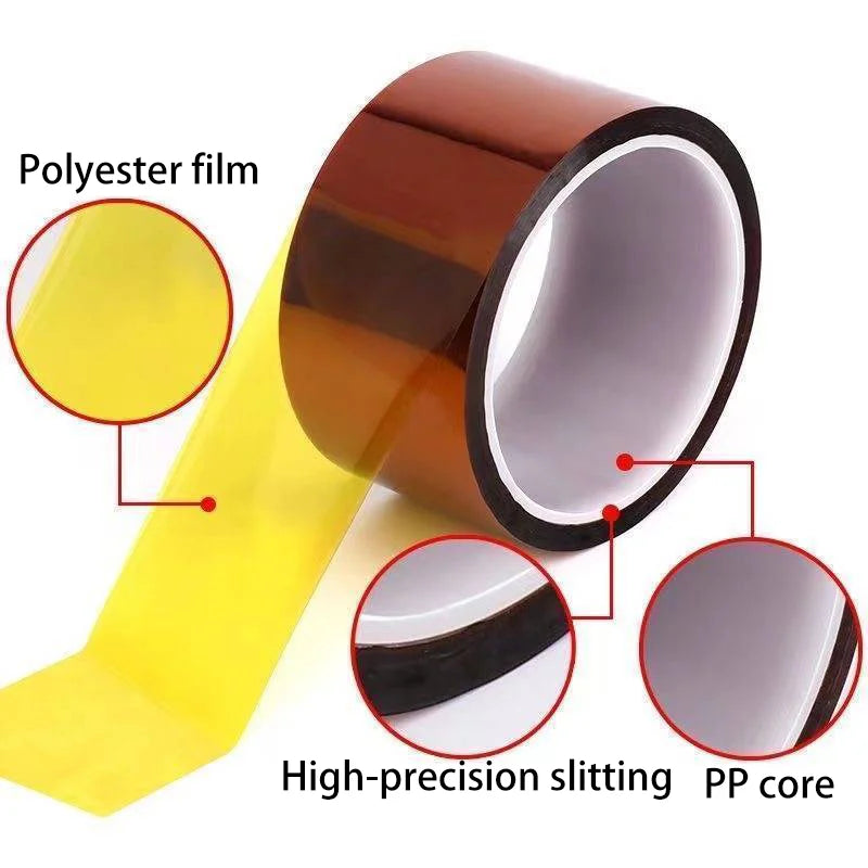 Polyimide Tape High Temperature Resistant Insulation Adhesive Tape for Welding 3D Printing Electronic Repair DIY