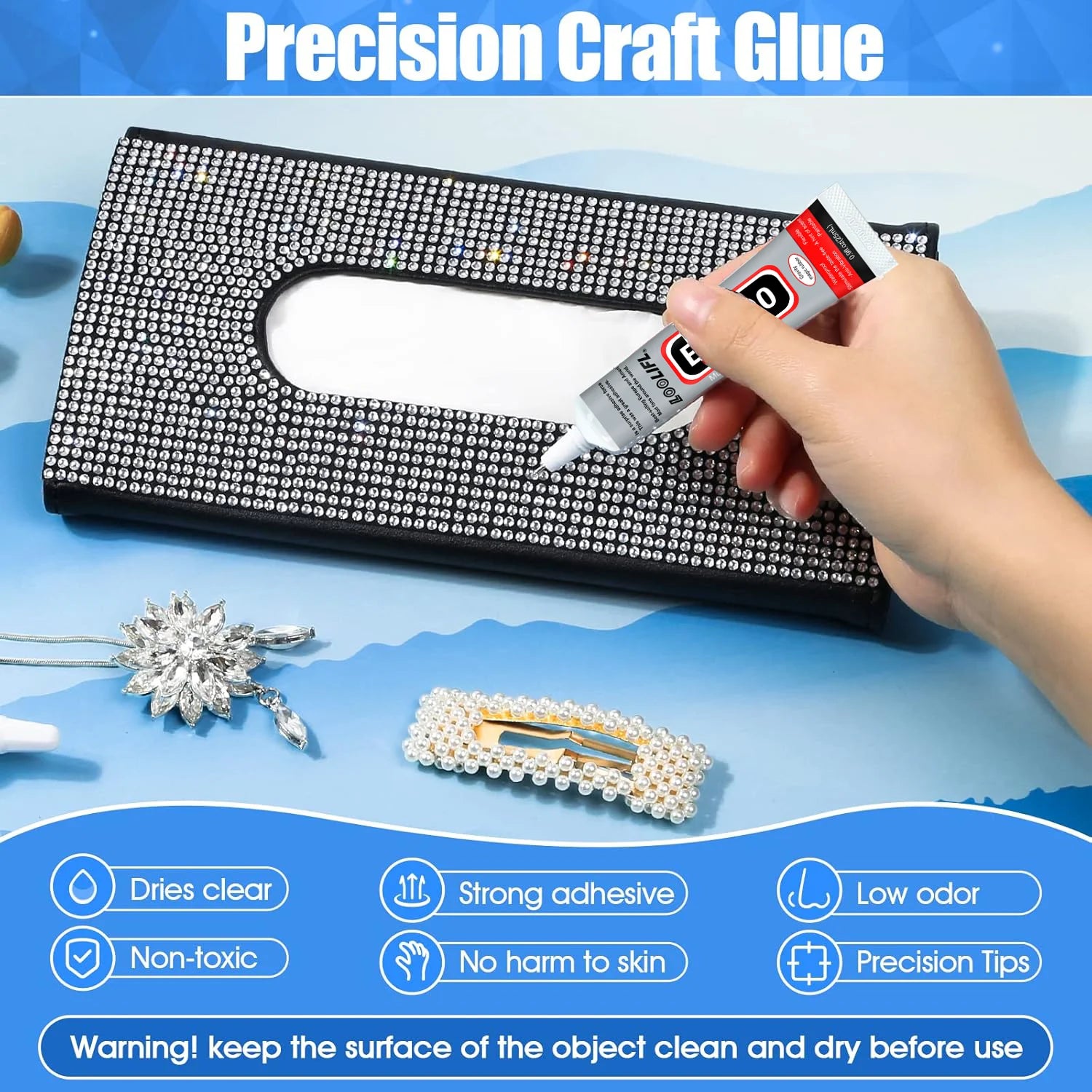 Super b7000 strong glue, waterproof and odorless, transparent, suitable for hand-made, DIY mobile phone case, etc.