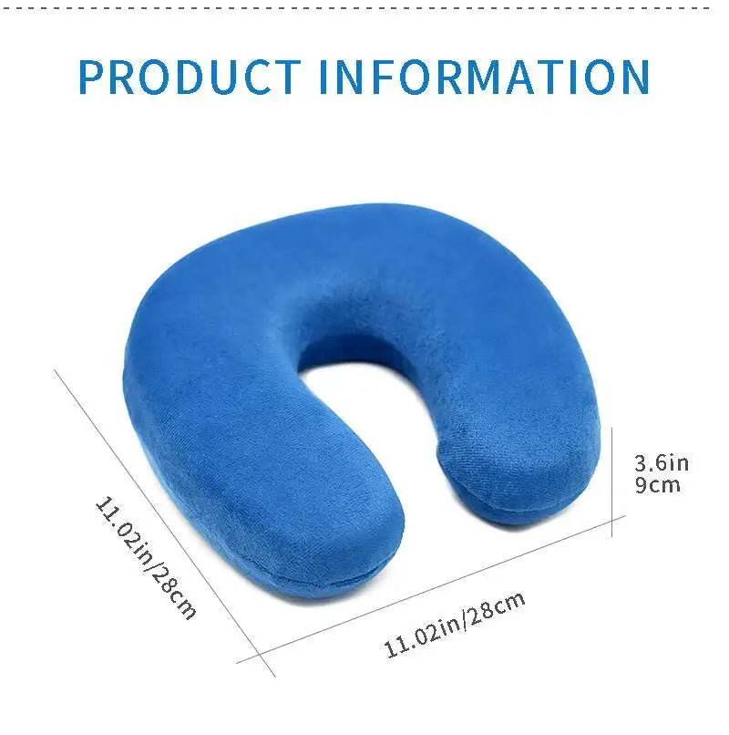 Memory Foam Pillow Neck Support Travel  Portable Slow Rebound U-Shaped Ergonomic Breathable Soft Neck Warp Support Travel Pillow