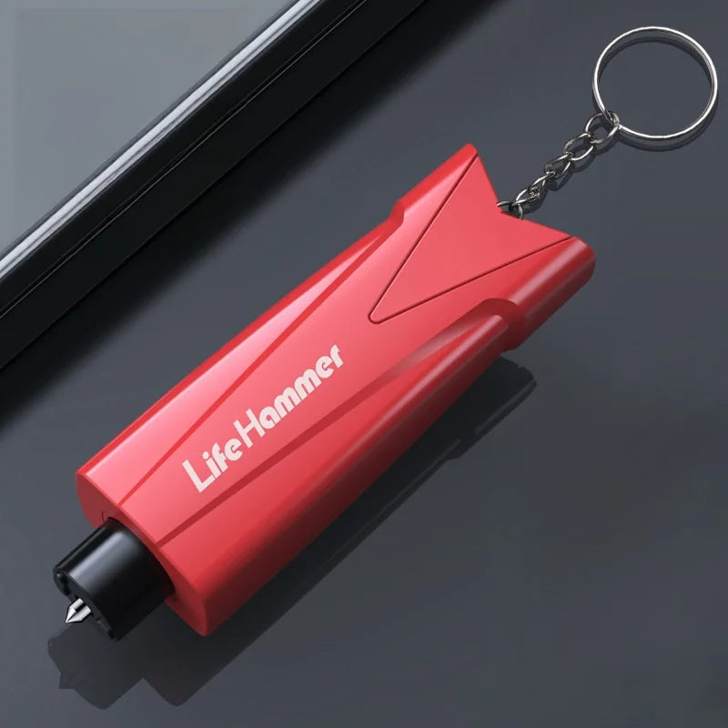 Car Safety Hammer Auto Emergency Glass Window Breaker Seat Belt Cutter Life-Saving Car Emergency Escape Hammer Survival Whistle