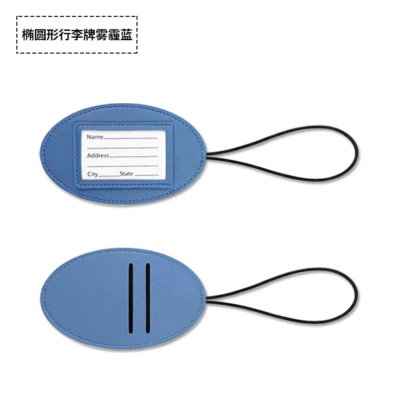 PU Leather Mini Cute Luggage Tag Name ID Label Boarding Pass Luggage Tags Suitcase Tag Travel Accessories