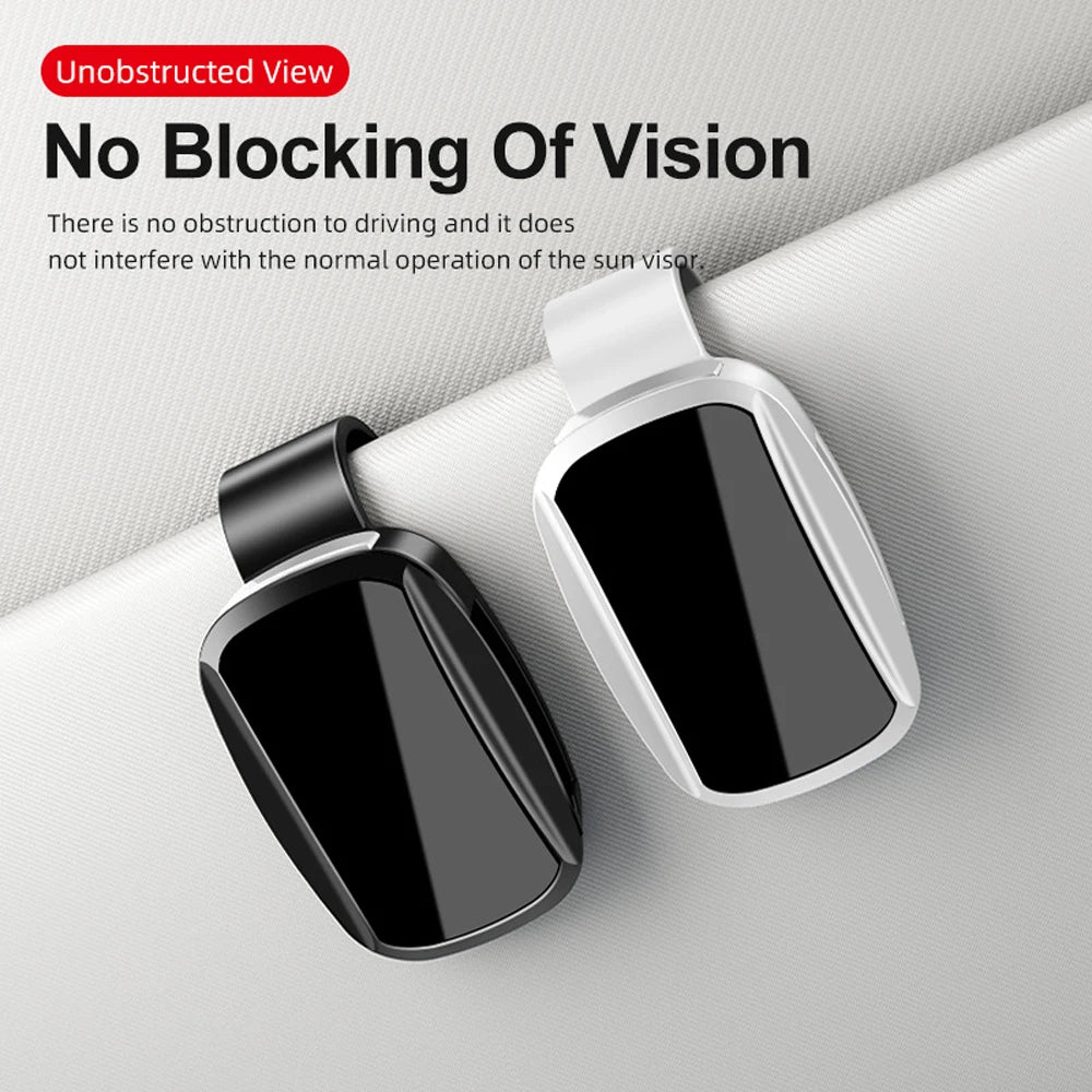 Car Glasses Holder Durable ABS Resin Premium Fashion Glasses Clip Multifunctional Visor Accessory Fits Various Eyewear Glasses