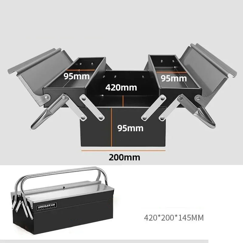 Car Mechanic Tools Organizer Box Electrician Storage Parts Tool Boxes Drawers Multifunctional Case Accessories Metal Briefcase