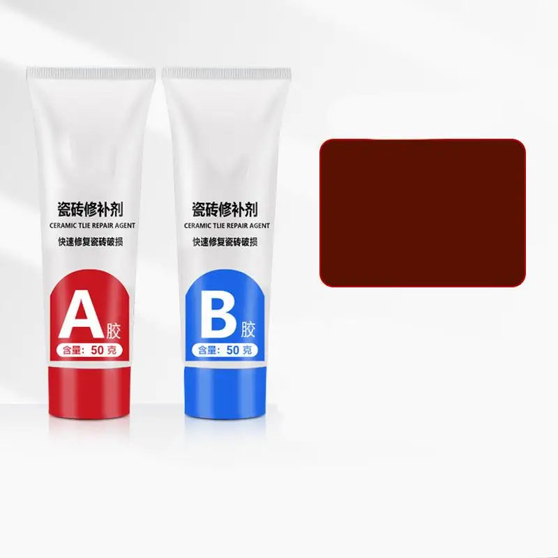 100g Tile Repair Agent AB Adhesive Ceramic Repair Glue Marble Floor Tile Toilet Washbasin Repair Glue Crack Repair Caulk Glue
