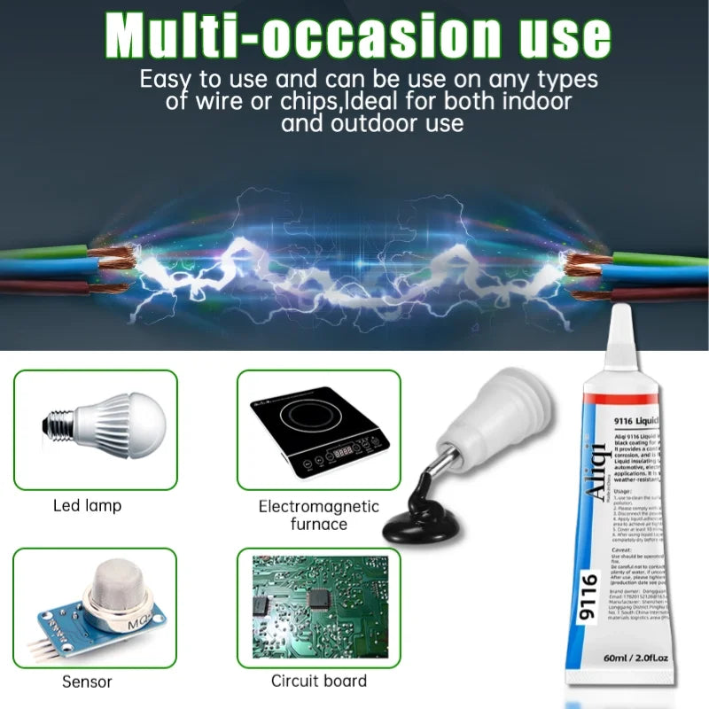 Liquid Electrical Tape 15/60ml Waterproof Insulation Paste Sealant Home Use Insulation Adhesives Fix Line Glue for Wires Cables