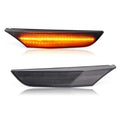 For Infiniti G35 01-06 Front Bumper Signal LED Side Marker Lights Smoke Lens
