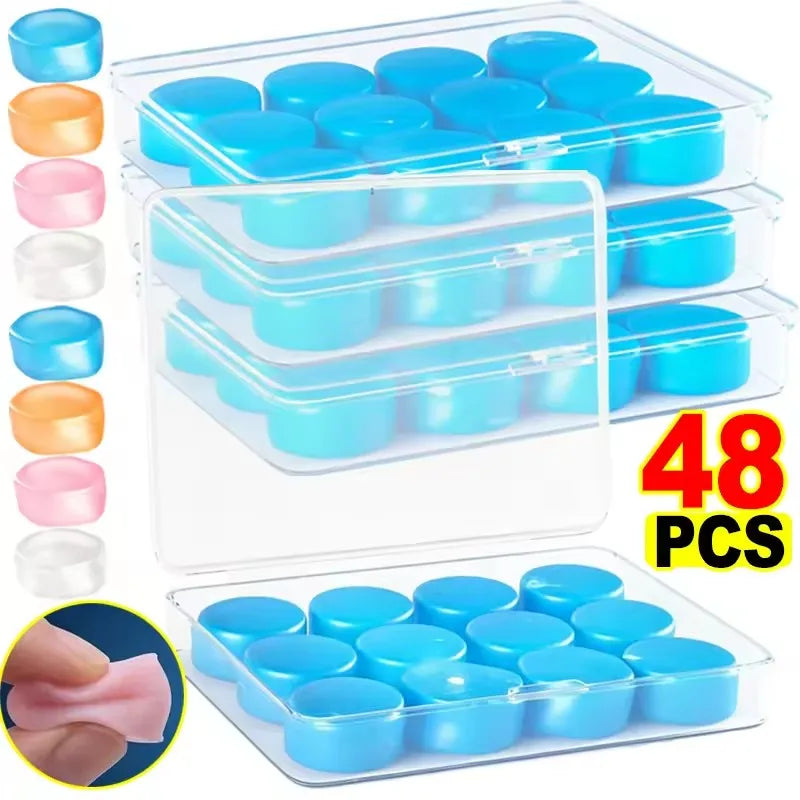 Soft Silicone Earplugs Wax Ear Plugs Reusable Noise Cancelling Gel Ear Plugs Waterproof Earbuds for Sleeping Flying Swimming