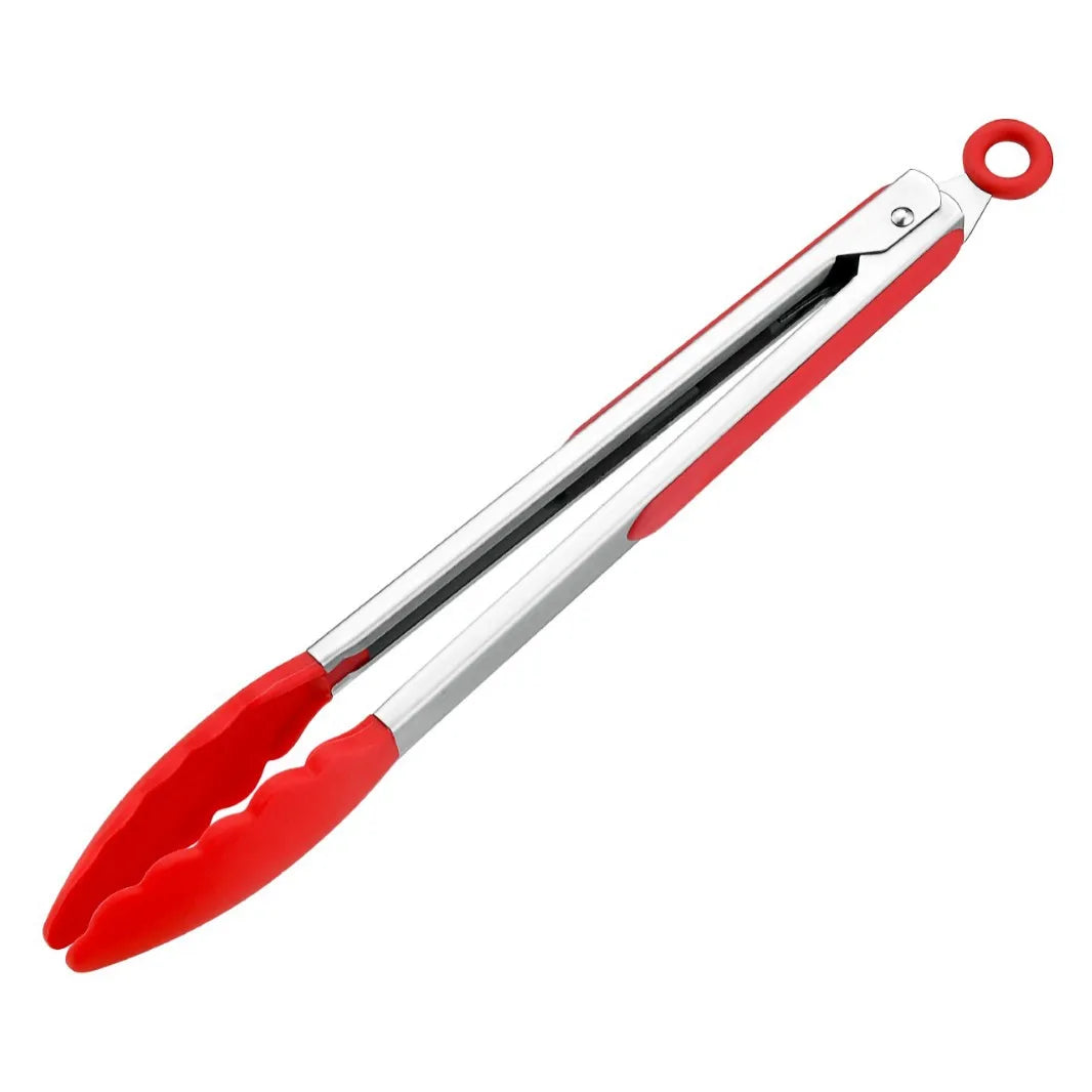 7/9/12inch Silicone Kitchen BBQ Tongs Stainless Steel Locking Cooking Tongs with Silicone Tips Non-Slip Food Tongs for Cooking
