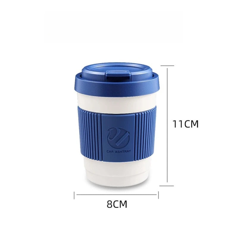 Car Ashtray Car Garbag Can with Led Light with Cover Creative Personality Covered Car Inside The Car Multi-function Car Supplie