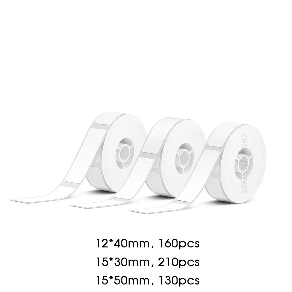 3/5/10 Rolls P15 Label Tape Paper for Marklife P15 Q30 D30 P12 P11 Label Printer Waterproof Thermal Roll Paper 12x40 15x30 15x50