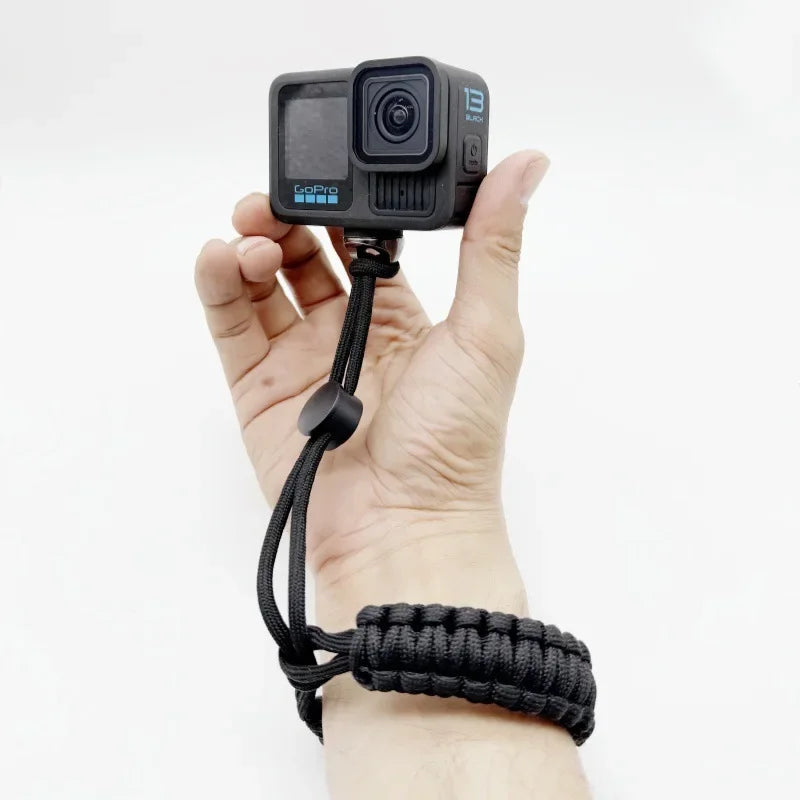1PC Hand Wrist Strap Hand Braided Paracord Wrist Lanyard Adjustable Anti-drop Strap for Keys Small Gadgets Outdoor Use