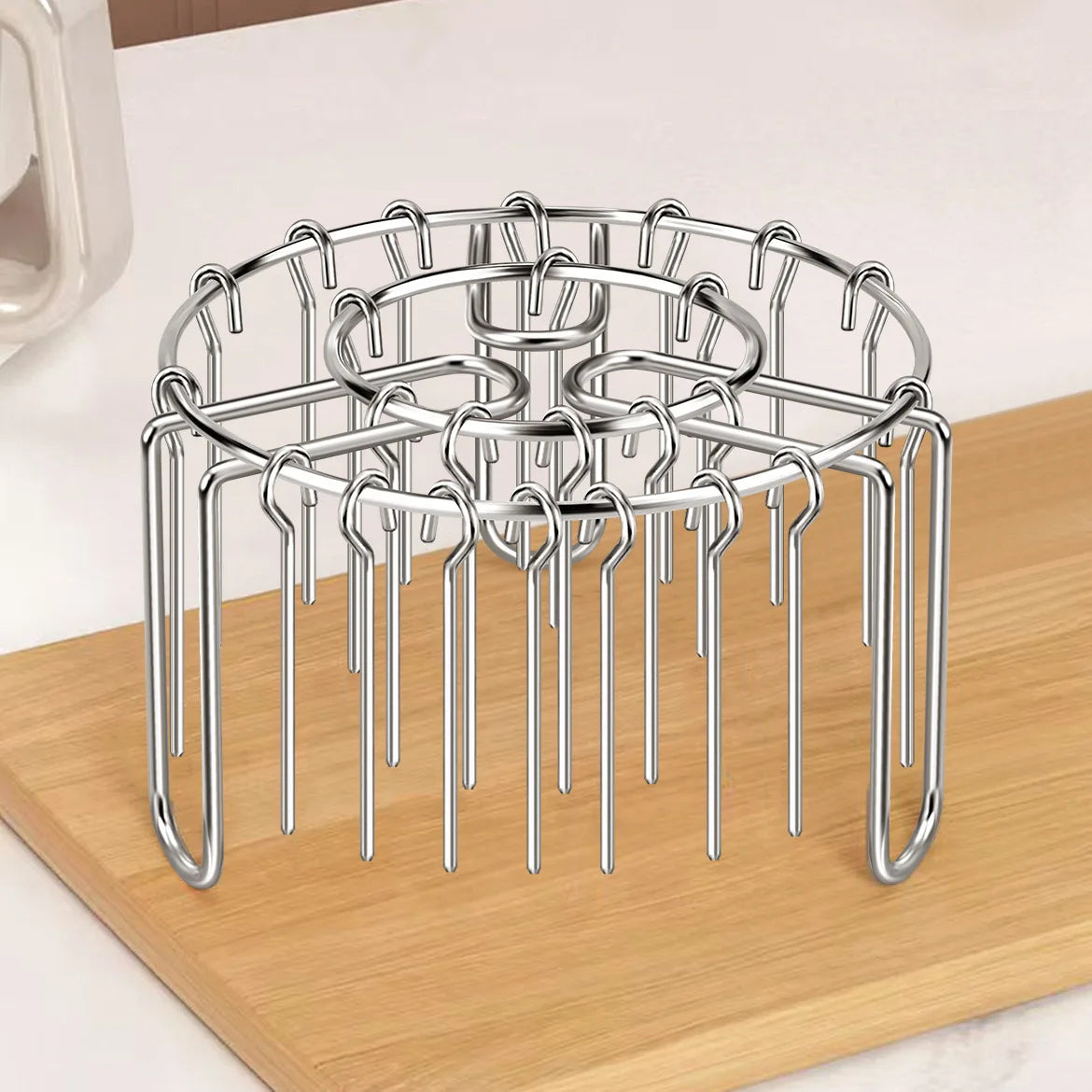 12/24/48 Skewers  Air Fryer Stainless Steel Grill Vertical Skewer Hanging Oven Kebab Rack Kebab Holder Kitchen Gadgets Grill
