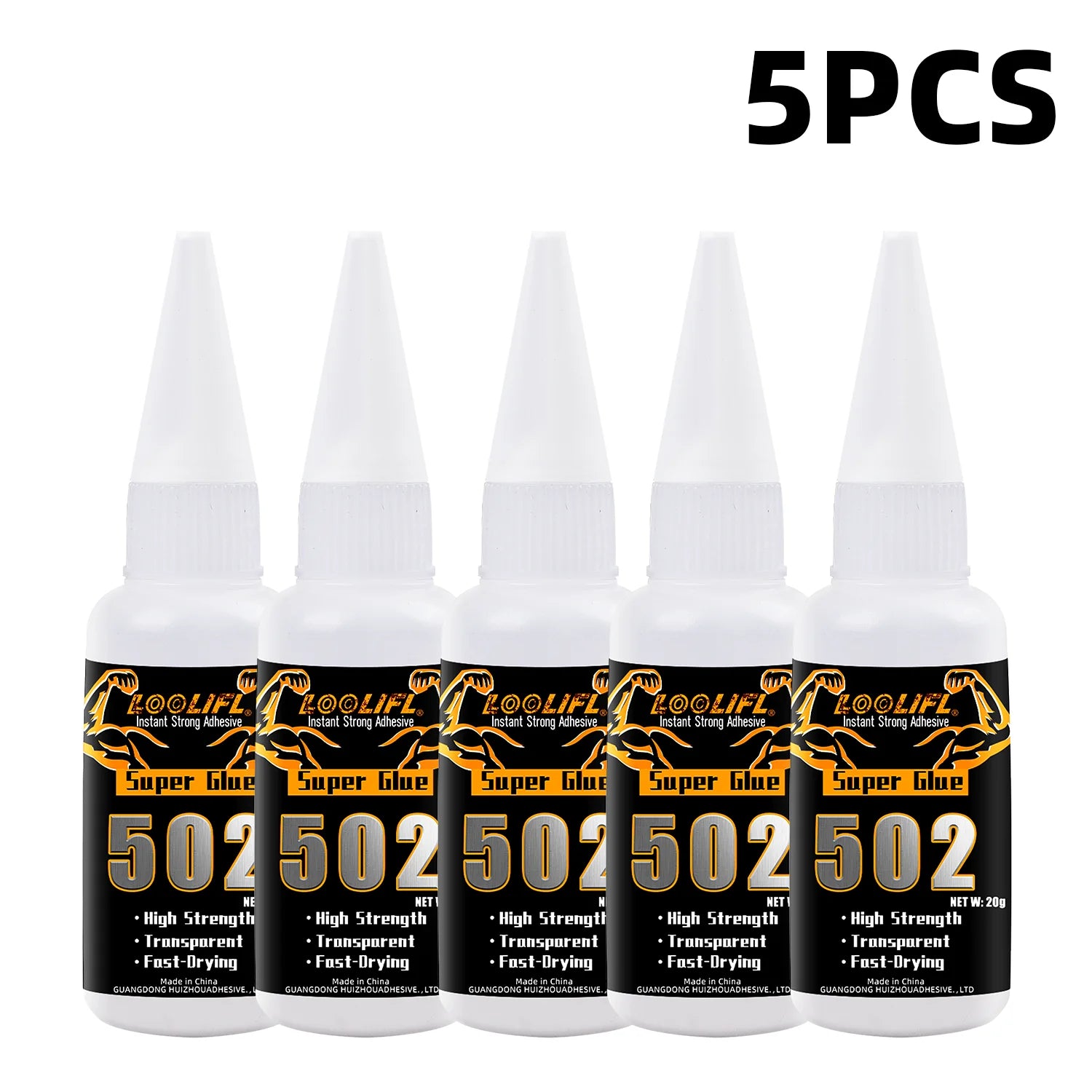 Super Strong Glue 502 High-Strength Fast-Drying Cyanoacrylate Adhesive, Suitable for Leather, Rubber, Wood, Metal, High-Strength Liquid Glue Tool, with Precision Dispenser