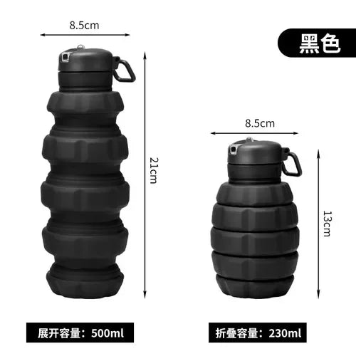 New Portable Silicone Water Bottle Retractable Folding Coffee Bottle Cups E Outdoor Travel Tools Collapsible Sport Bottles
