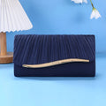 New elegant dinner bag Retro Stylish Small storage bag Romantic allinone evening bag Classic metal embellished pleated hand bag